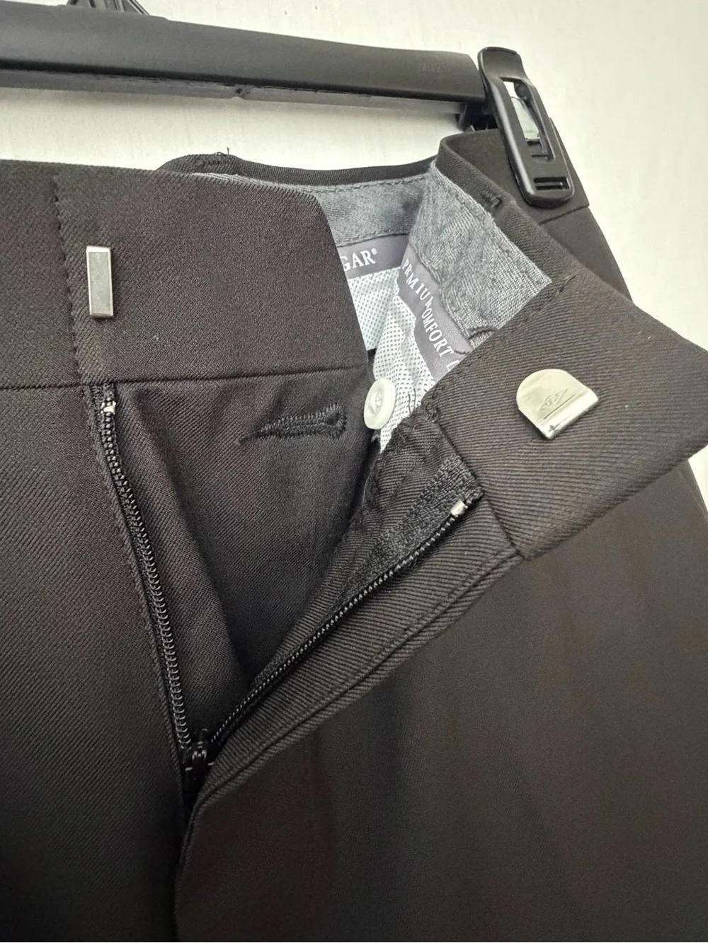 Men’s Haggar Black Slim Dress Pants 30x32 Premium Flex NWT(A745)